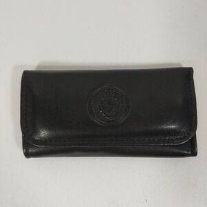 Vintage Amity Positive Lock Black Cowhide Key‎ Kaddy Case